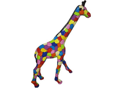 Diseño de estatuas y esculturas abstractas de decoración para el hogar: figura de jirafa.