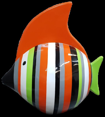 Diseño de estatuas abstractas de decoración para el hogar con figuras de esculturas de peces.