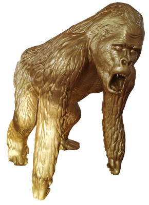 Figuras de gorila de decoración de oro Estatuas de jardín de diseño nuevo Figura de diseñador Estatua
