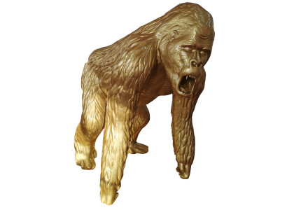 Figuras de gorila de decoración de oro Estatuas de jardín de diseño nuevo Figura de diseñador Estatua