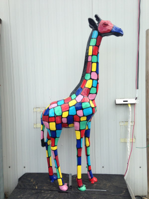 Diseño de esculturas y figuras de decoración para el hogar, estatuas abstractas de jirafa.