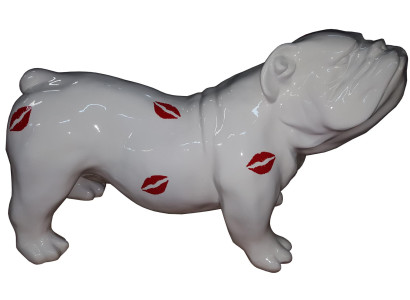 Figura abstracta colorida. Figuras de perro de jardín. Escultura de esculturas ornamentales.