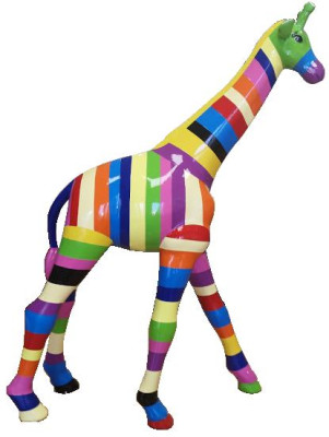 Estátua Escultura Colorida Figuras Abstractas de Diseño Estatuas Pintadas a Mano Decoración