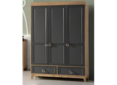 Armario de ropa gris de madera diseño armario guardería armarios de ropa