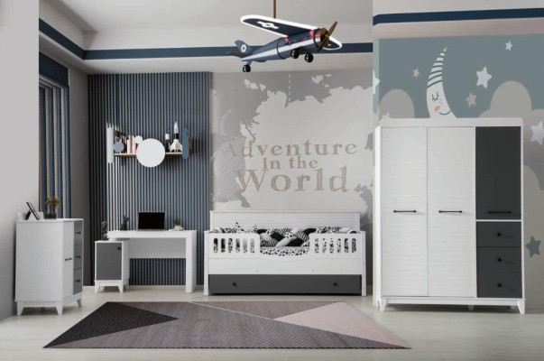 Conjunto elegante para habitación infantil Multicolor Muebles perfectos para su interior