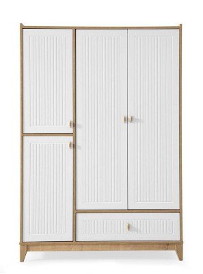 Elegante armario blanco de madera diseño armario de habitación infantil muebles