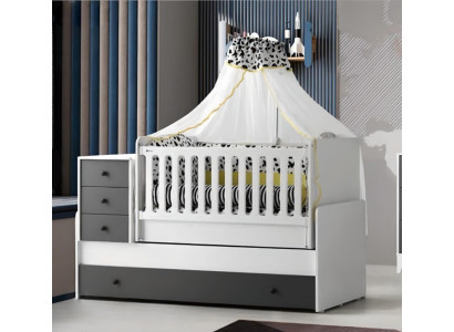 Cama infantil moderna de madera cama funcional cama extensible 200 madera blanco