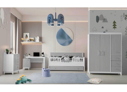 Conjunto de habitación infantil de 4 piezas: juego de muebles completo para una decoración perfecta.