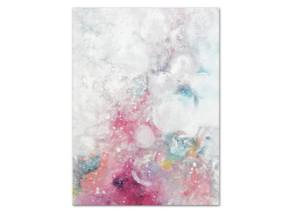 Cuadro abstracto moderno de pintura al óleo en lienzo de verdadera artesanía.