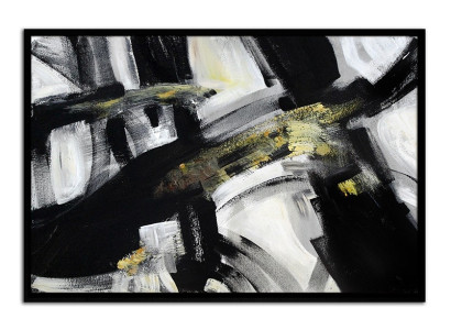 Cuadro colorido abstracto de arte genuino, hecho a mano, enmarcado, pintura al óleo, imágenes modernas, nuevas.