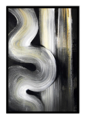 Abstracto Pintura moderna al óleo lienzo Hecho a mano real 63 x 93 cm Nuevo
