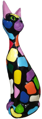 Gato decorativo moderno estatua de 95 cm escultura diseño Loft esculturas coloridas.