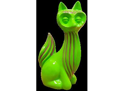 Figura abstracta de zorro Figuras abstractas Estatuas de diseñador Loft Esculturas coloridas