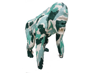 Estatua de figura de gorila mono figuras estatuas decoración diseño de jardín.