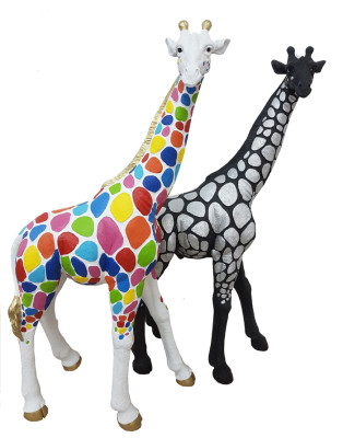 Figura de diseño de jirafa decoraciones de jardín estatua escultura esculturas