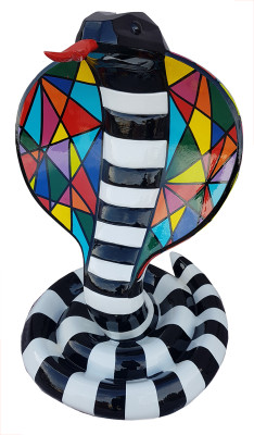 Diseñador Figura Moderna Abstracta de Serpiente Cobra Decoración Esculturas de Jardín Serpiente