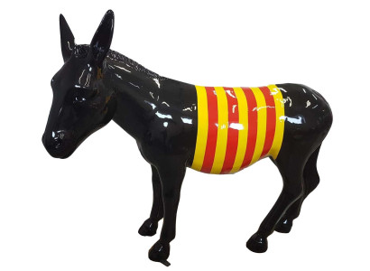 Diseño abstracto moderno - Escultura de burro en plástico para decoración de jardín.