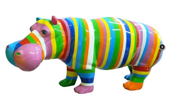 Diseñador Figura Abstracta Figuras Modernas Decoración Hipopótamo Esculturas de Jardín