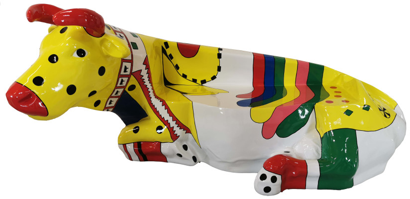 Diseñador Estatua abstracta moderna de figura de vaca decorativa esculturas estatuas de jardín nuevas