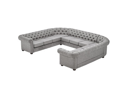 Sofá Chesterfield Sofá de esquina acolchado en forma de U