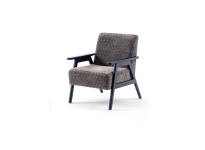 Sillón para sala de estar, de una plaza, sillón de tela gris, clásico nuevo.