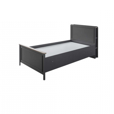 Muebles para niños dormitorio Cama infantil Cama gris de madera Conjunto de 4 piezas