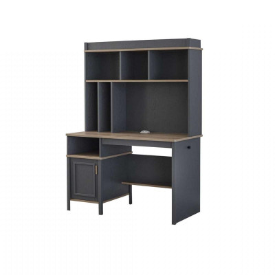 Muebles para niños dormitorio Cama infantil Cama gris de madera Conjunto de 4 piezas