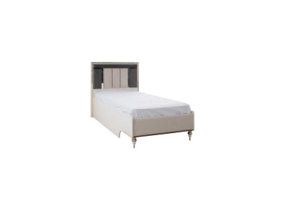 Cama infantil de lujo Marco de cama Cama Cuarto infantil Estructura de cama de tela beige
