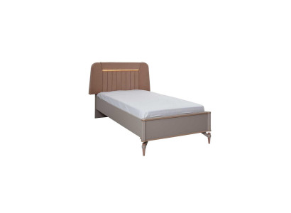 Cama infantil Marco de cama Cama Habitación infantil Estructura de cama Rosa Tela LED