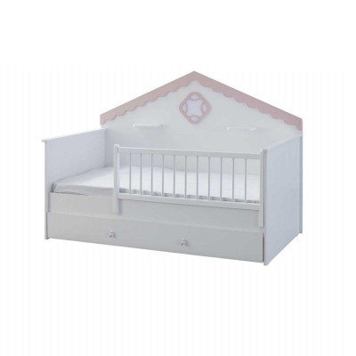 Conjunto de cuna para bebé Parque infantil Cuna Blanco Madera Set 3 piezas