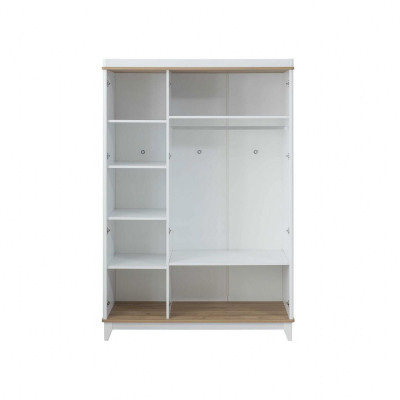 Parque infantil Cuna Juego de cama Cunita Blanco Madera Conjunto de 3 piezas