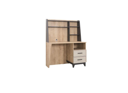Escritorio de computadora marrón para niños muebles de madera mesa estantes