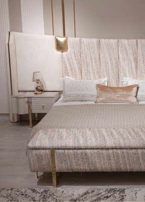 Cama 2x Mesitas de noche Dormitorio Completo Lujo Nuevo Mobiliario