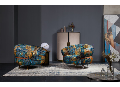 Sillón Club Lounge Diseñador Sofá de televisión Silla Sillas Tapicería Asiento Muebles Textil