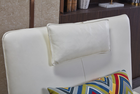 Silla de lujo tapizada para cóctel de relax en el club, muebles de diseño de sillas de salón blancas.