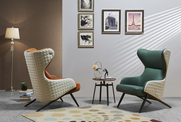 Sillón diseño sofá relax cuero salón club tapizado asiento lujo turquesa nuevo