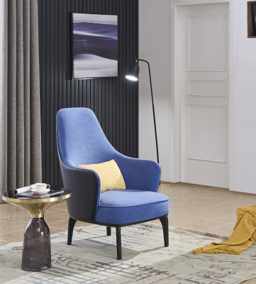 Salón de lujo Club de televisión Asiento de cojín Silla Sofá de diseño Sofá Relax Tela