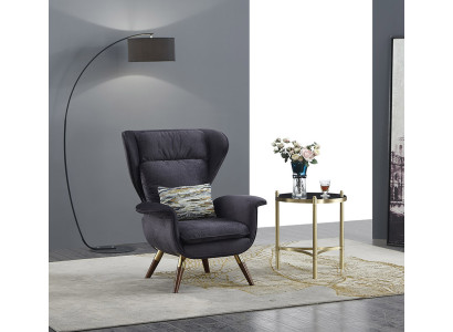 Sillón Diseño Sofá Asientos de lujo Orejero Asiento Relajante Cuero Salón Club Tapizado