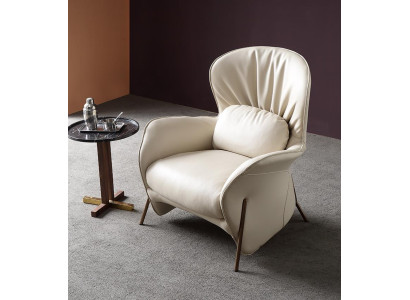 Silla de lujo tapizada cóctel relax lounge club muebles silla de diseño de cuero