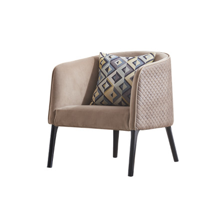 Silla de lujo tapizada Cóctel Relax Lounge Club Sillones Muebles Diseño Sillón beige