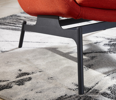 Silla de lujo acolchada para cócteles, relajación, sala de estar, club de muebles, diseño de silla roja.