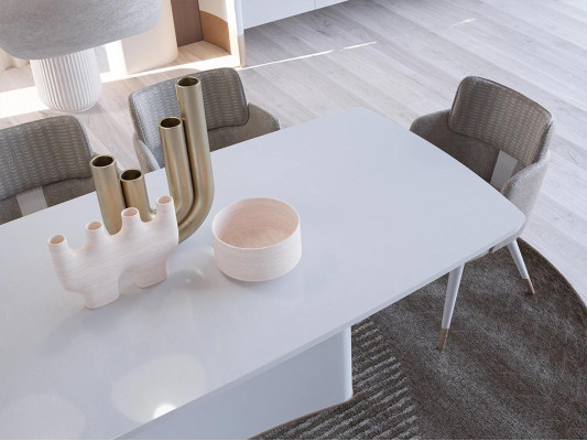 Diseño de comedor Mesa de comedor Muebles modernos Blancos Mesa Nueva Mesas de lujo 240x110
