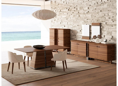 Juego de comedor de lujo completo de 10 piezas, mesa de comedor, aparador de diseño, comedor, 2 armarios