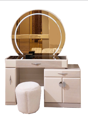Mesa de tocador de diseñador con espejo, mobiliario de lujo para dormitorio, nuevo mobiliario.
