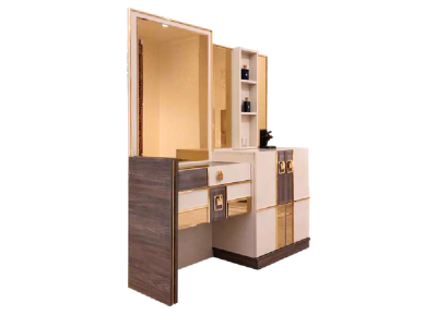 Dormitorio de lujo tocador de maquillaje de madera nuevo mobiliario de diseño moderno.