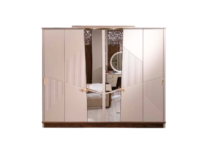 Armario del dormitorio moderno con diseño de armario de madera.