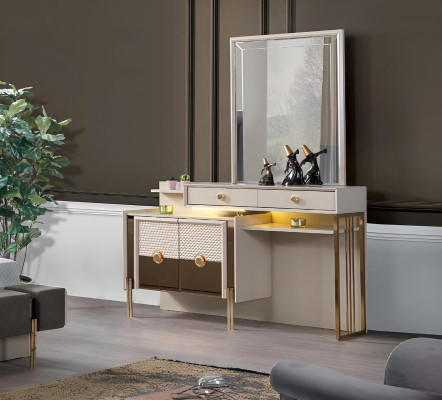 Tocador de maquillaje de lujo Nuevo Muebles de madera Dormitorio Diseño moderno