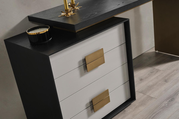 Dormitorio Elegante Conjunto de tocador de diseñador Espejo de lujo 2 piezas