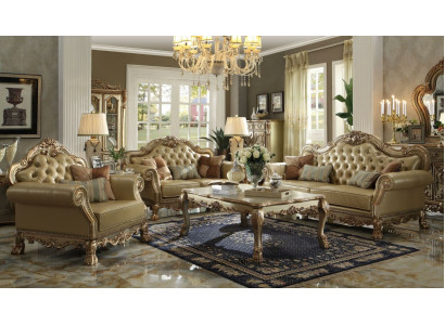 Sofá de 3 plazas + 2 plazas + 1 plaza, sofá, tapizado, conjunto de sofás Chesterfield de cuero.