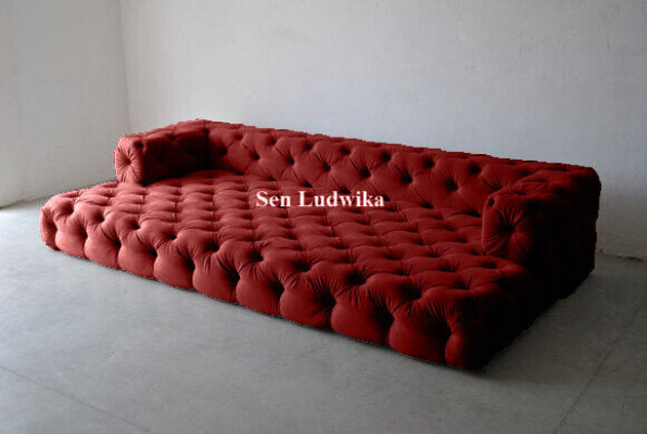 Conjunto de sofás Chesterfield Diseño Big XXL Sofá de 5 plazas Sofá tapizado Sofás